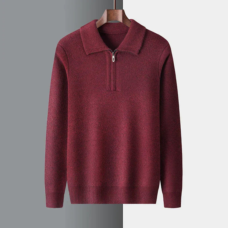 Arvando | Jersey de punto de invierno con media cremallera para hombre