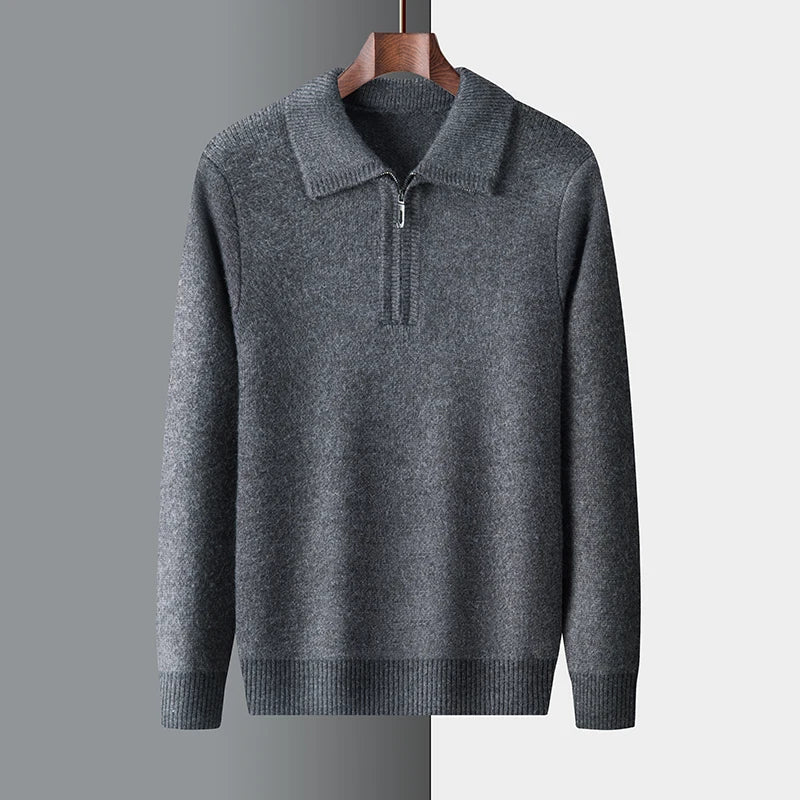 Arvando | Jersey de punto de invierno con media cremallera para hombre