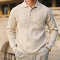 Ismael | Jersey polo de punto con diseño trenzado para hombre
