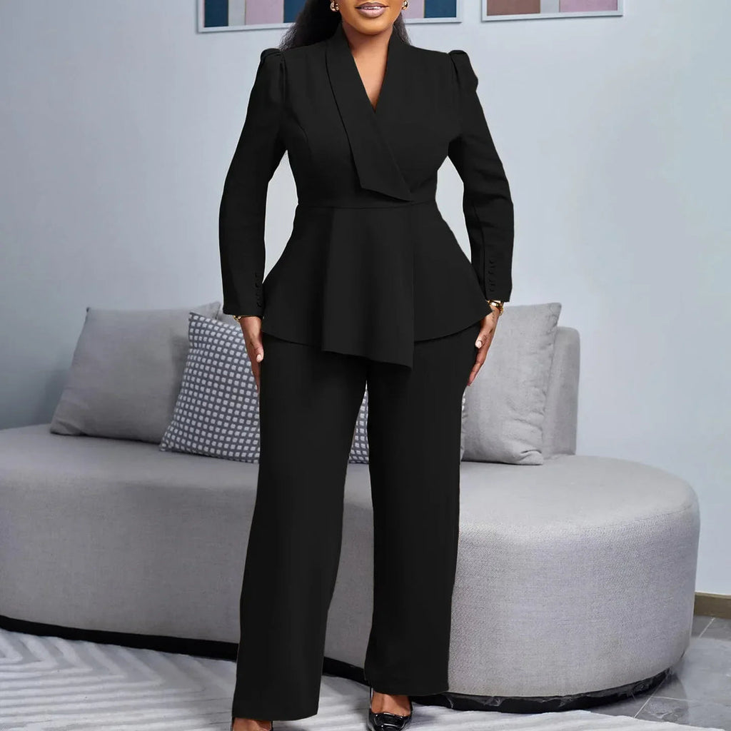 Valeria | Conjunto sastre para mujer con blazer largo entallado