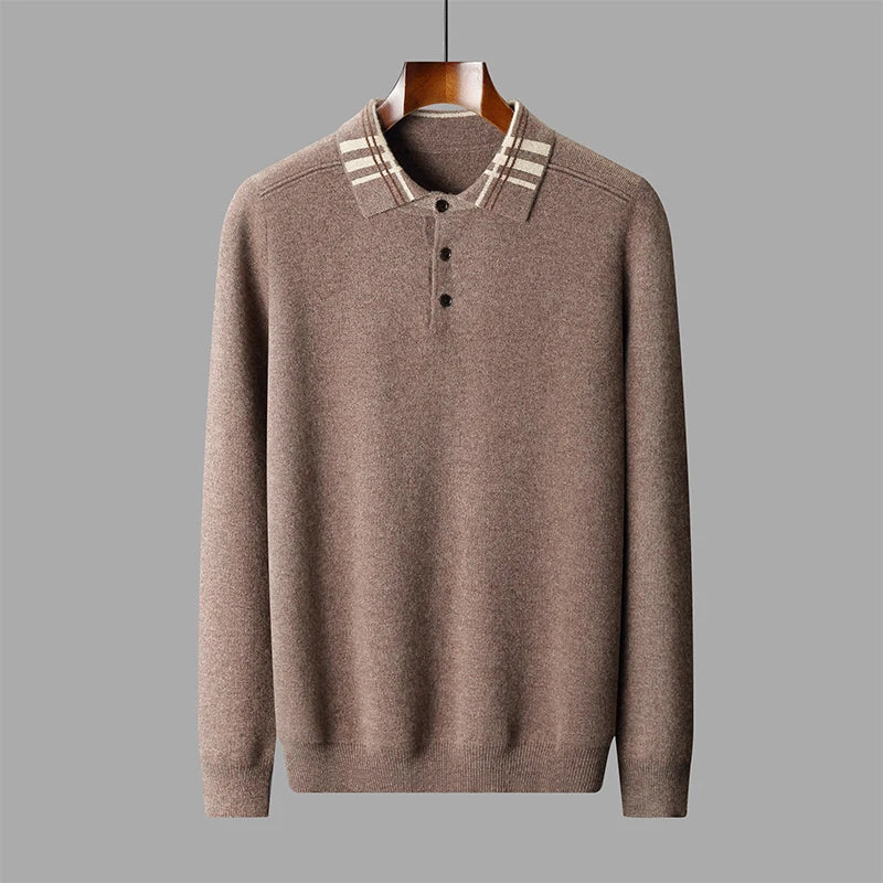 Corvian | Jersey clásico de invierno tipo polo para hombre