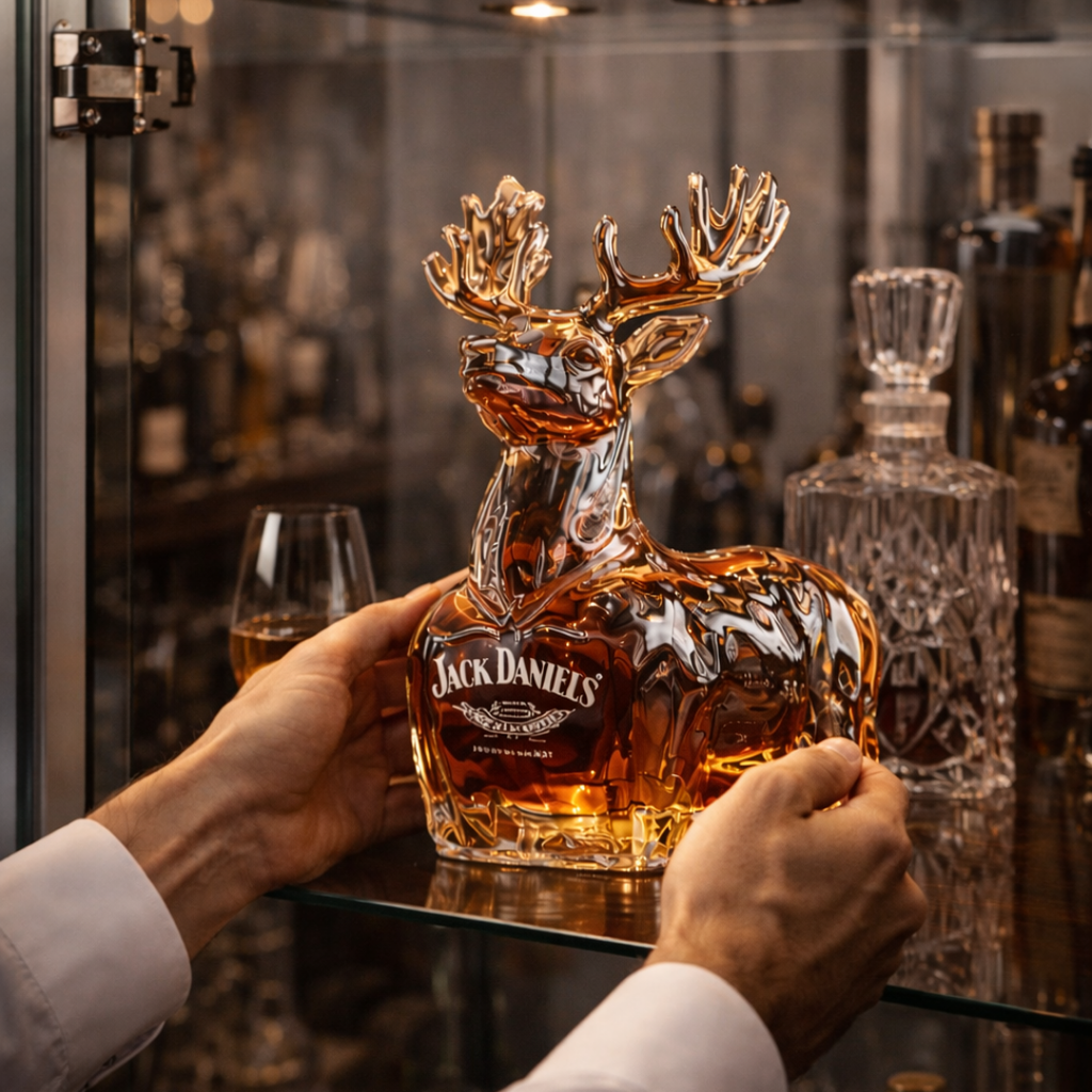 Jack Daniel's Whiskey Bottle - Reindeer Edition