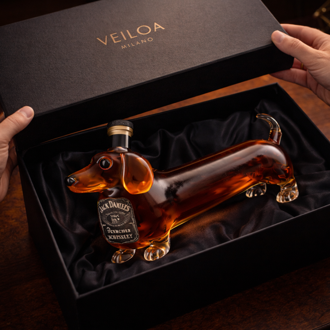 Jack Daniel's Whiskey Bottle - Dachshund Edition