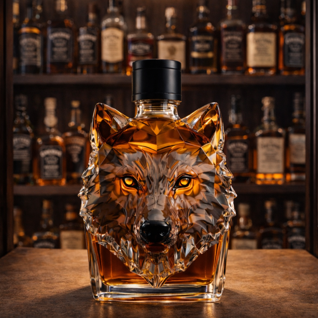 Whiskey Bottles - Wolf Edition