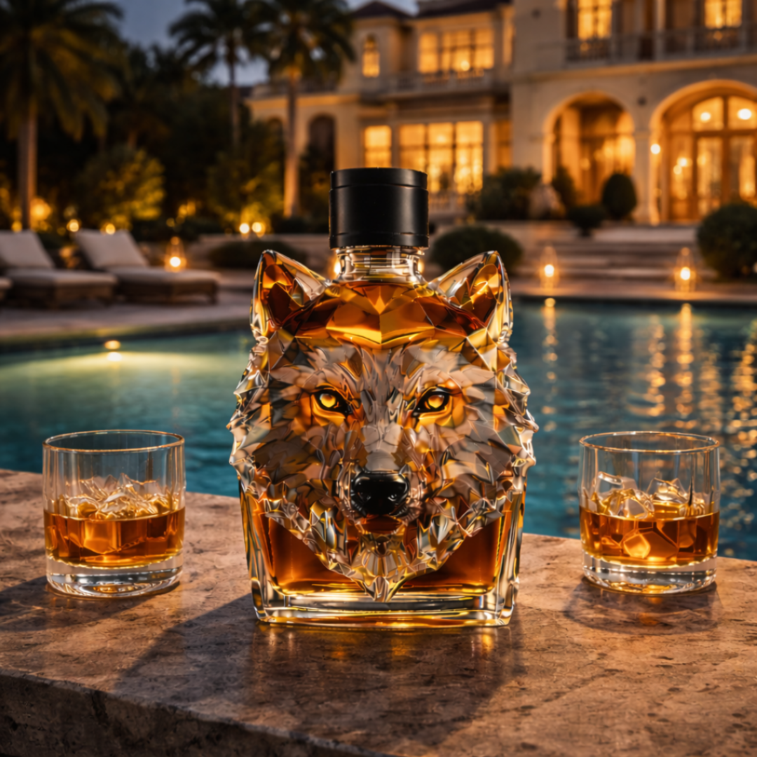 Whiskey Bottles - Wolf Edition