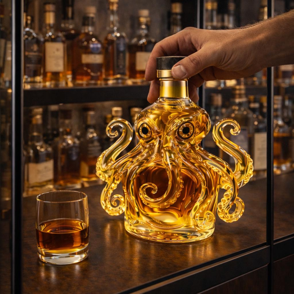 Whiskey Bottles - Octopus Edition