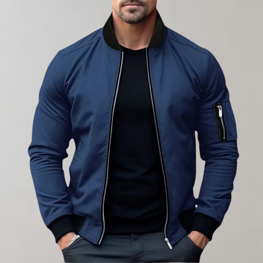Rosendo | Chaqueta bomber slim fit con cremallera para hombre