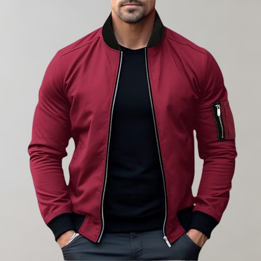 Rosendo | Chaqueta bomber slim fit con cremallera para hombre