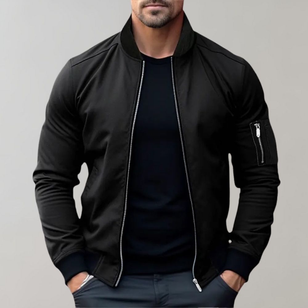 Rosendo | Chaqueta bomber slim fit con cremallera para hombre