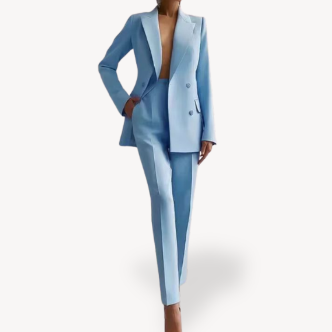 Verena | Conjunto de invierno formal con traje y blazer largo para mujer