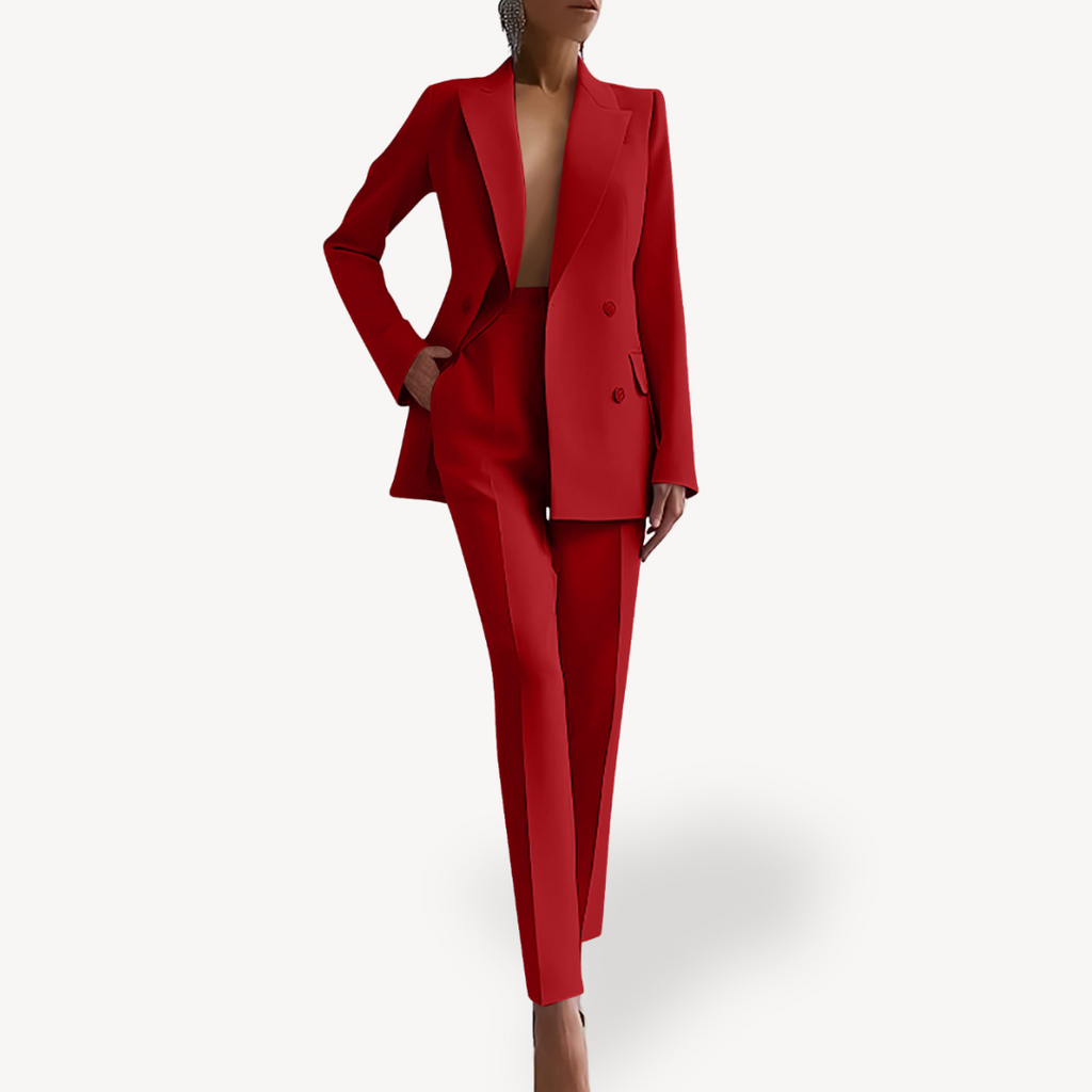 Verena | Conjunto de invierno formal con traje y blazer largo para mujer