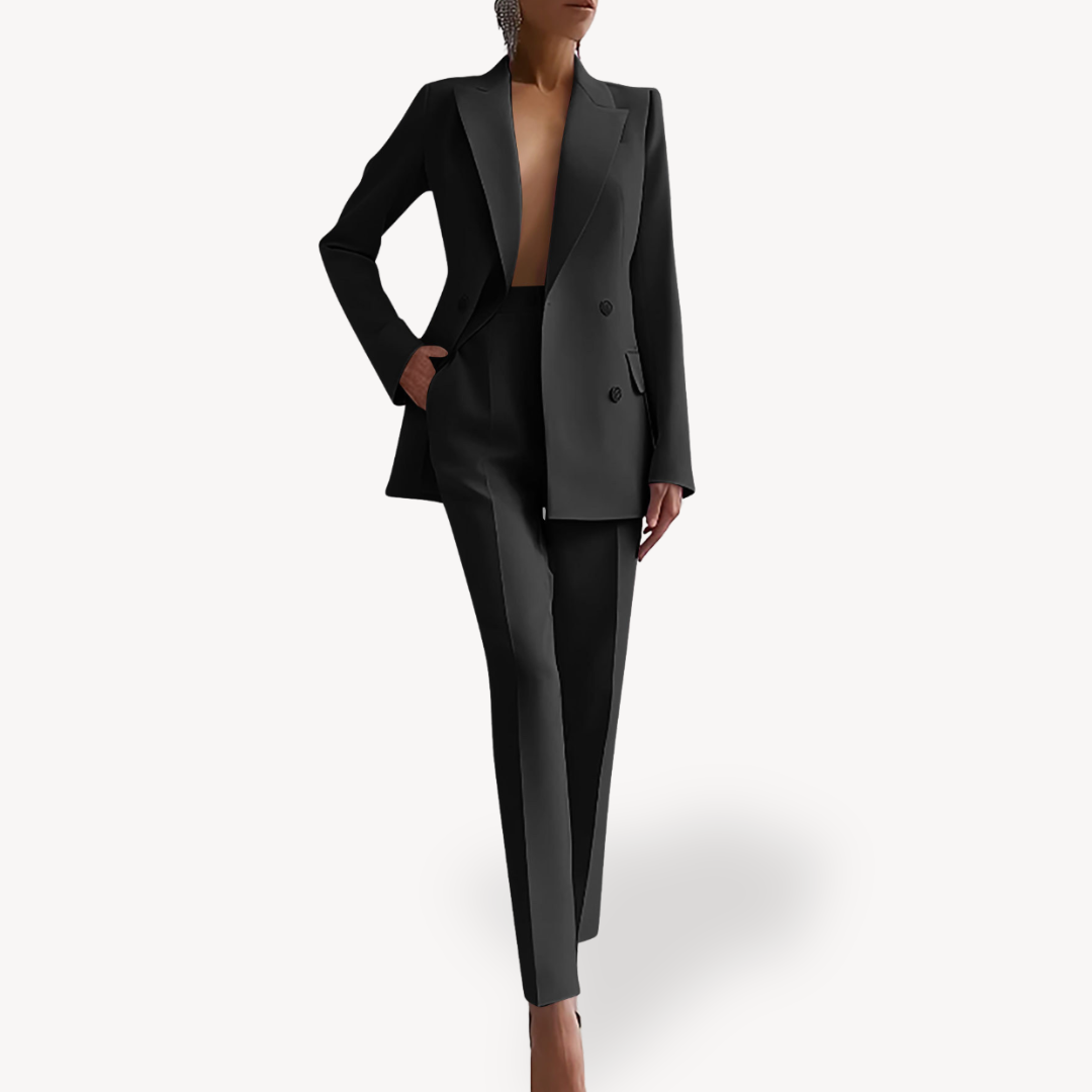 Verena | Conjunto de invierno formal con traje y blazer largo para mujer