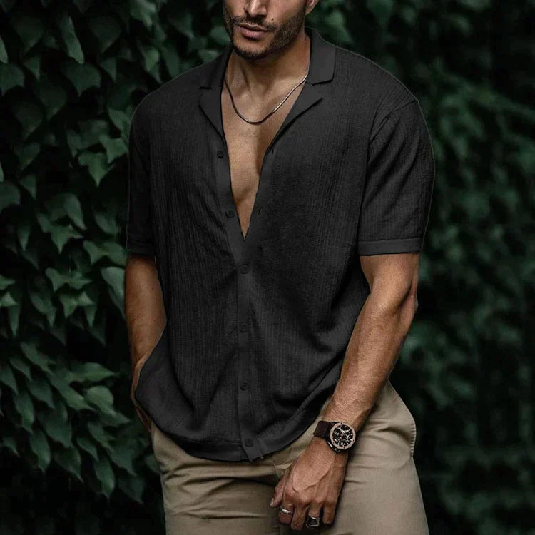 Zenviro | Camisa de verano para hombre con manga corta y diseño relajado