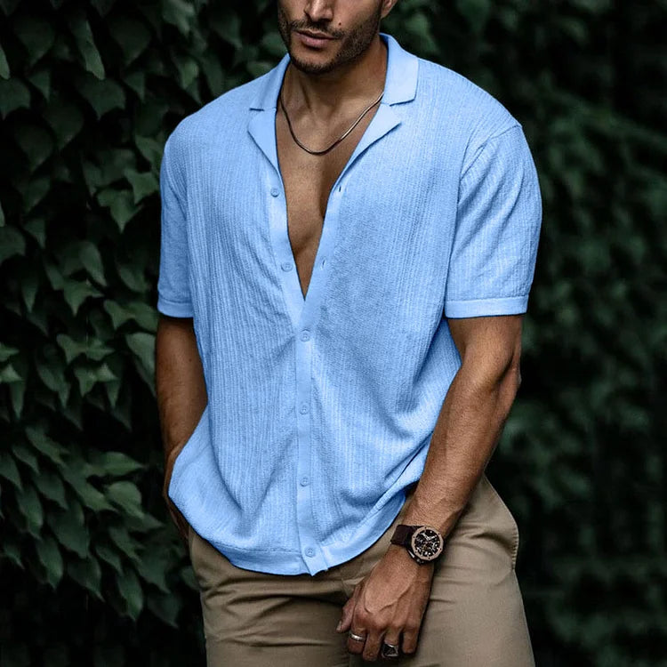 Zenviro | Camisa de verano para hombre con manga corta y diseño relajado