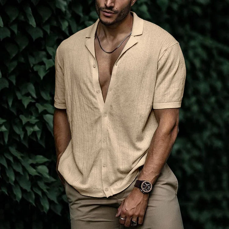 Zenviro | Camisa de verano para hombre con manga corta y diseño relajado