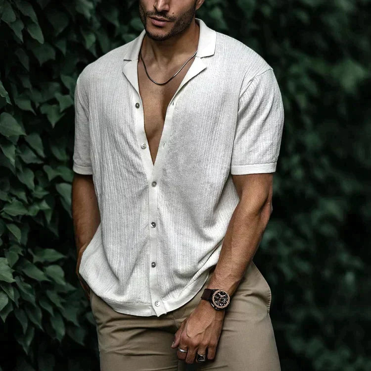 Zenviro | Camisa de verano para hombre con manga corta y diseño relajado