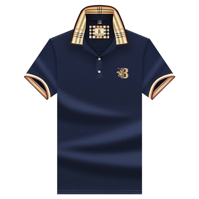 Jenaro | Polo informal para hombre con cuello en contraste a cuadros | Elegante