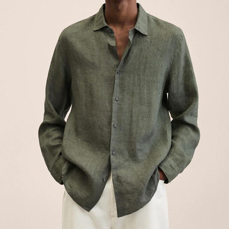 Trevian | Camisa para hombre de manga larga con botones y corte clásico