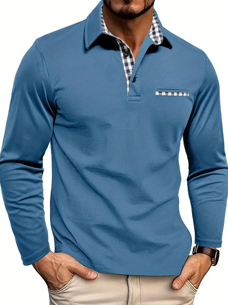 Polo de hombre de manga larga invierno