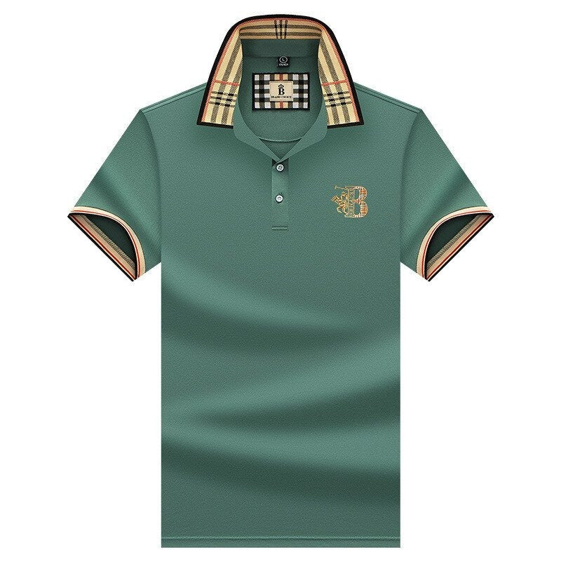 Jenaro | Polo informal para hombre con cuello en contraste a cuadros | Elegante
