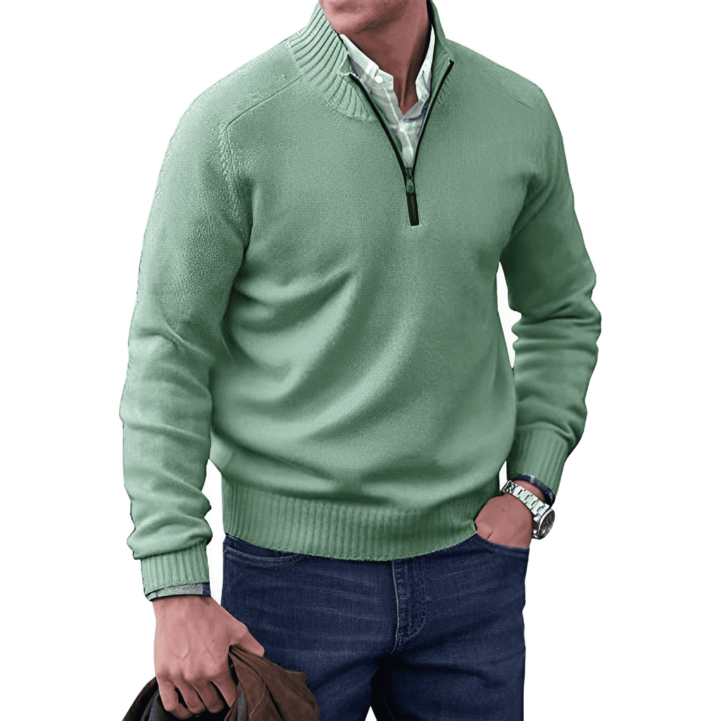 Julio | Jersey de punto casual con media cremallera para hombre