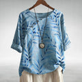 Dune | Blusa casual con estampado de hojas y botones para mujer