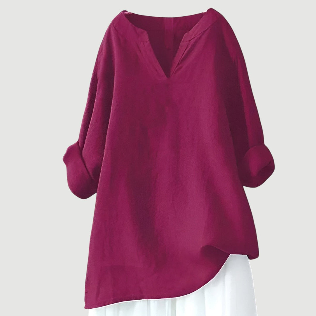 Goretti | Camisa ligera y cómoda con escote en V para mujer