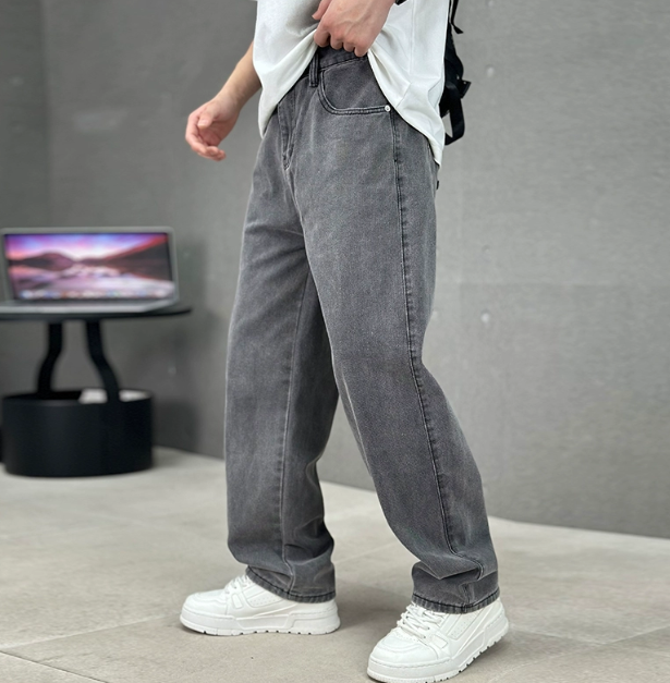 Brenario | Vaqueros de invierno corte recto holgado para hombre