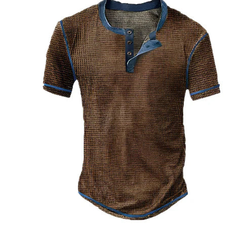Lynn | Camisa Henley elegante de manga corta para hombre