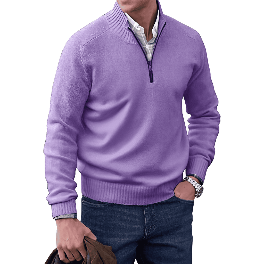 Julio | Jersey de punto casual con media cremallera para hombre