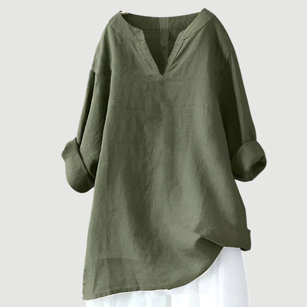 Goretti | Camisa ligera y cómoda con escote en V para mujer