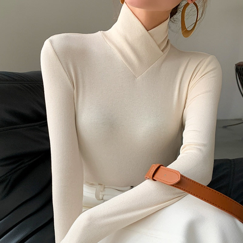 Briseida | Top elegante de primavera para mujer con cuello alto